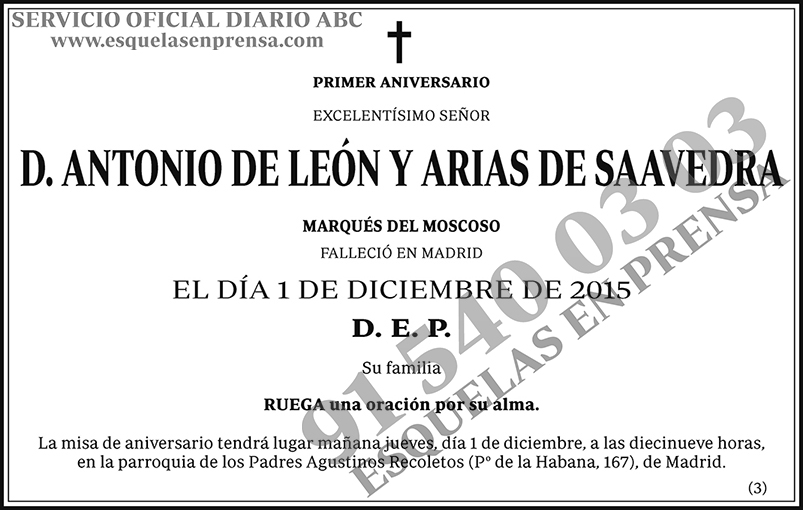 Antonio de León y Arias de Saavedra